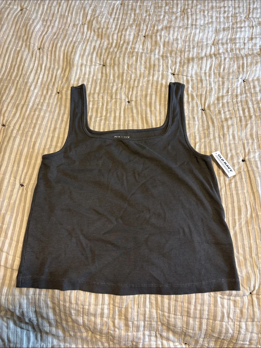 Old Navy Girls' Ribbed Tank Tops - Gray, Pink, Green, Coral Set